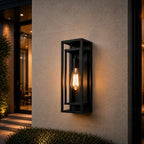 18 Inch 1 Pack Outdoor Wall Lantern Light Fixture，Large Black Exterior Wall Sconce with Clear Glass | Waterproof Anti-Rust Porch Light with E26 Socket for Entryway, Patio, Garage by KsDhewi