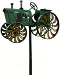 Green Tractor Wind Spinner Outdoor - Metal Windmill for Yard and Garden Decor - Kinetic Wind Sculptures & Spinners with Rotating Wheels and Sturdy Stake - Large Lawn Ornaments & Yard Art by Unknown