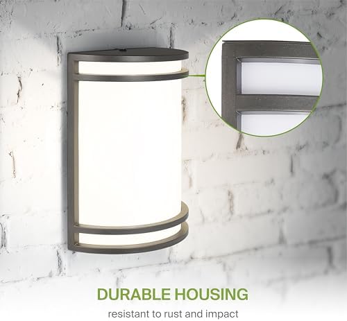 ASD LED Outdoor Wall Sconce, Bronze 120-277V 3000K 4000K 5000K ETL 2 Pack - Image 4