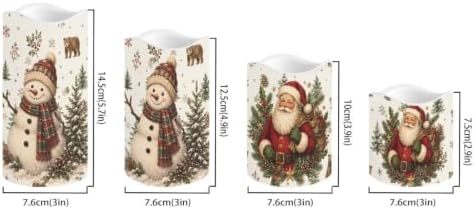 Santa Snowman Flameless Battery Operated Lamp with Remote - Image 2