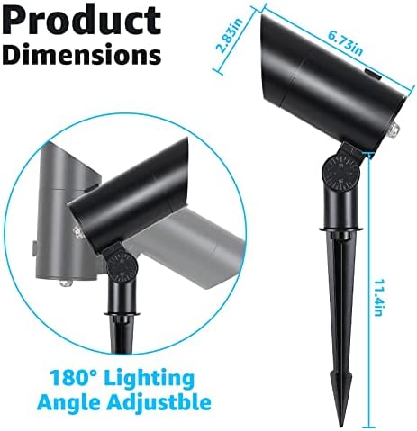 SUNVIE 30W 3000K LED Dusk to Dawn Flag Pole Spot Light Outdoor with Stake - Image 7