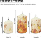 Cozeyat Flickering Flameless Electric Candles with Timer 3 Pack, Fall Maple Leaf Print LED Candles Battery Operated, Unscented Wax Pillar Tealights for Thanksgiving Day Indoor Decor - Image 6