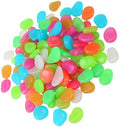 500pcs Glow the Dark Pebbles Resin Stones for Garden Walkways and Decorative Planters, Recharge in Sunlight Luminous Multicolored Glowing Rocks for Outdoor Random Color by ANDRESLAD