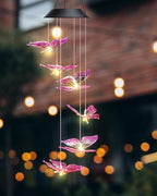 Suzile 4 Pcs Color Changing Solar Wind Chimes, Colorful Butterfly - Image 6