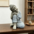 16.34" Serene Sleeping Buddha Statue, Meditating Buddha Sculpture Figurine by Unknown