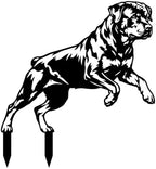 Dog Metal Garden Stake - Weatherproof Dog Silhouette Yard Art, Decorative Outdoor Sign for Lawn & Patio, Heartfelt Gift for Soft Rottweiler Lovers(Jump,14") by VORISCAPE