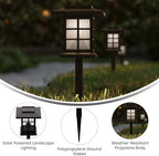 Flash Furniture Lantern Style All-Weather LED Solar Lights, Brown, 8-Pack - Image 3