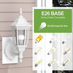 EMART Plastic Outdoor Wall Light Fixtures, Porch Sconces(2 Pack, White) - Image 6