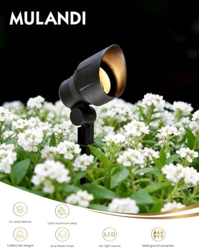 Aluminum & Glass Low Voltage Landscape Spotlights 12V LED with 20W MR16 Bulb Outdoor Landscape Lighting, 3000K Warm White Landscape Spot Lights Wired for Garden and Yard Up Lighting, 6 Pack - Image 5