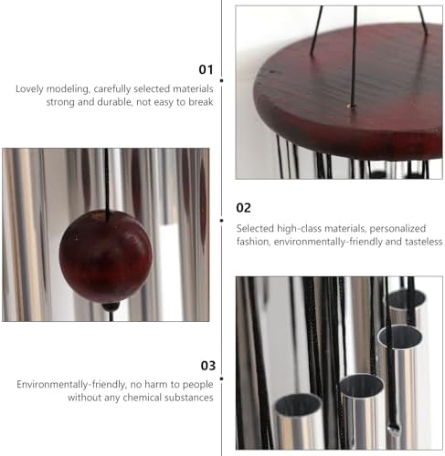Large Metal Antirust Wind Chime Round Iron Tubes - Image 3