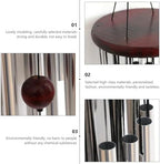 Bronze Tube Wind Bell with Tubes and Iron, Silver Fashion Decor - Image 3