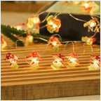 CAKERS LED Petal-Shaped String Lights|Flower Decor Copper Wire Fairy Lights|Creative Floral Plant String Lights for Christmas Party Bedroom Patio,Mushroom,5m(16.4ft)-50LED-Solar by CAKERS
