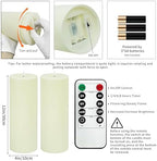 12" x 4" Large Outdoor Candle with Remote Timer Waterproof Ivory 2 Pack - Image 7