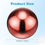 M METERXITY 1-Pack Garden Gazing Globes Ball 10 Inch 201 Stainless Steel Hollow Mirror Reflective Floating Ball for Garden/Pond/Home/Yard Outdoor Decoration [Ruby Red] - Image 3