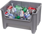 Akro-Mils Stak-N-Store Stackable Storage Bins, 15"x20"x12-1/2, Grey, 3pk - Image 6