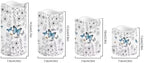 Butterfly Floral Flameless Candles with Remote Timer Battery Powered LED Candles Color Changing Pillar Electric Fake Candles Bulk for Indoor Outdoor Home Table Decoration Set of 4 - Image 2