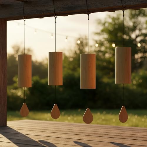 Melody Chimes 4pc Bamboo Wind Chimes Set – Outdoor and Indoor Sound Therapy Tools for Meditation, Hiking, and Sound Baths - Elements Air, Fire, Earth, Water - Sound Healing and Biofield Harmonization - Image 5