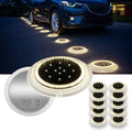 SHONELIGHTING Solar Ground Lights, 48 LEDs Deck Disc, Warm White, 12Pk by SHONELIGHTING