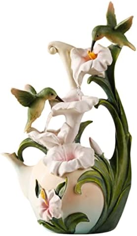 Tabletop Fountain Creative Tabletop Fountain Resin Craft Lily Desktop Fountain Tabletop Waterfall Flowing Water Ornaments Indoor，Outdoor Home Decor by Unknown