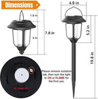 Dynaming Dual Use Solar Flame Lights Outdoor 6 Pack, Solar Flickering Flame Pathway Lights, Hanging Lantern Light, Auto On/Off & Waterproof for Garden Lawn Patio Yard Walkway Deck Driveway - Image 2