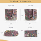 Maison d' Hermine Shopping Bags Cotton Quilted Tote Bag with Zipper Pockets - Image 6