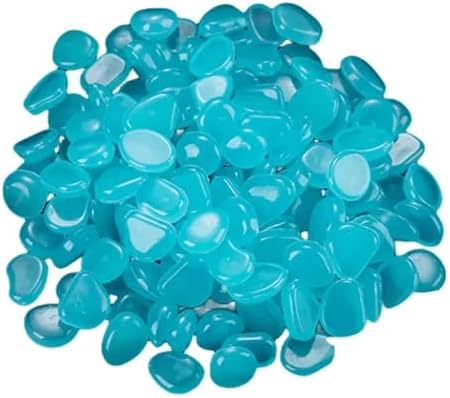 Glow in The Dark Pebbles 1200 Pcs The Garden of Light On The Dark Pebbles for Yard Rock and Manwalk Decoration Fairy Tale DIY Decorative Luminous Stone(Blue) by Unknown