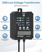 HIBOITEC Low Voltage Landscape Lighting with Transformer Photocell Sensor and Timer Spotlights Kit 56FT ETL Approved Wire 2700K 6 Packs - Image 4