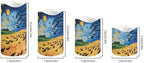 Wheatfield with Crows Flameless Candles with Dancing Flame Effect Waterproof Outdoor Pillar Lights Battery Operated Candle with Remote for Bedroom Bookshelf Fireplace Decor 4 Pack - Image 2