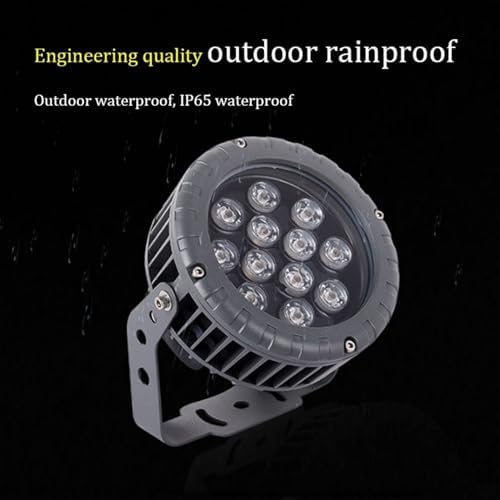 Outdoor Spotlight - 12V/24V LED Landscape Light, LED Flood Light, IP65 Waterproof Color-Changing Tree Engineering Garden Spotlight, for Yard Lawn Garden Pathway Lighting(Green,6W (AC24V)) - Image 6