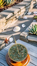 NauticalMart Flowers Sundial, Solid Brass with Verdigris Highlights, 10-Inch Diameter - Image 5