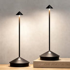 2-Pack Cordless Rechargeable Table Lamps (Black Classic) by DevSolaLighting
