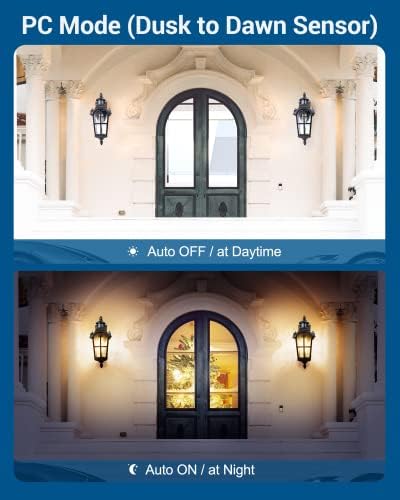 DEWENWILS Motion Sensor Outdoor Wall Lights 2-Pack Dusk to Dawn Black - Image 3