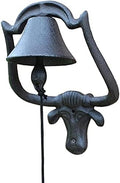 Heavy Cast Iron Dinner Bell, Antique Vintage Style Doorbell,Farmhouse Manually Shaking Hanging Door Bell for Outdoor Garden Patio Liberty Farm Church School by Unknown