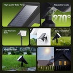 UME 6 Packs Solar Spot Lights Outdoor Waterproof, 28 LED 7500K Solar Powered Landscape Pathway Lights, Dusk to Dawn Solar Spotlights for Garden, Yard, Lawn, Walkway, Driveway - Image 2