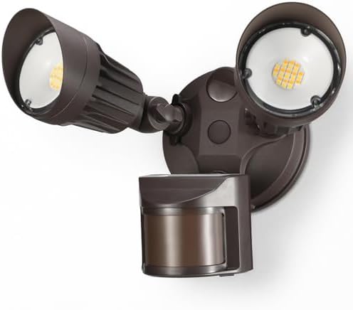 LEONLITE 3CCT Motion Sensor Security Lights Dusk to Dawn IP65 Bronze by LEONLITE