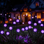 Solar Firefly Lights Outdoor Purple Halloween Garden Decor 4 Pack by Unknown
