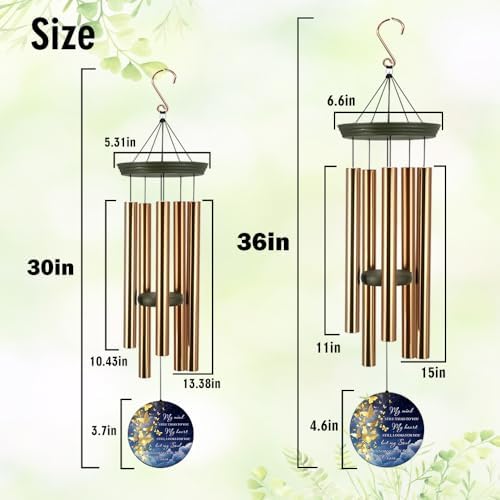 Personalized Wind Chimes Memorial Butterfly Mourn Theme Decor - Image 6