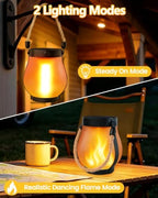 4 Pack Solar Lanterns Outdoor Waterproof, Solar Flame Lanterns with 2 Modes - Image 3