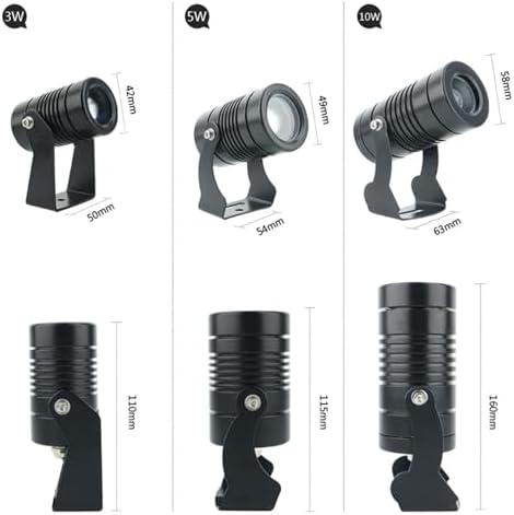 Led Beam Light - Rotation Spotlight, Outdoor Building Exterior Wall Projector Lights, IP67 LED Waterproof Narrow Beam Spotlight, Garden Flood Light with Long Throw(Warm Light,Silver 10W(220V)) - Image 2