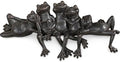 Landhoow Vintage Bronze Frog Garden Statue 15.5" W Funny Resin Figurine by Landhoow