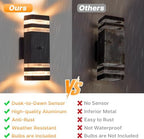 Dusk to Dawn Outdoor Wall Lights, Aluminum Exterior Wall Sconce Lighting, Up and Down Dusk to Dawn Outdoor Wall Sconce, Waterproof Outside Lights for House Porch Patio Garage Garden, 4 Pack - Image 3