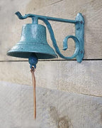 NACH Rustic Cast Iron Doorbell, Small Door Bells for Homes, Dinner Bell, Small Bell, Kitchen Door Bell, Turquoise Door Bell, 8.5x5x6.5 Inches, JS-90-091AT - Image 6