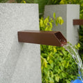 2 Inch 316 Stainless Steel Square Outdoor Water Fountain Spout, Waterfall Spillway Scupper with Integrated Spray Baffle for Landscape Decors, Pools, Ponds, Water Walls (Brown) by Aquadock