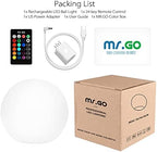 Mr.Go 6-inch RGB Color-Changing LED Globe Orb Light w/Remote Mood Lamp Ball - Image 5