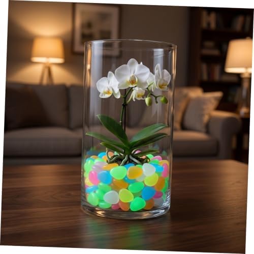 Yardwe 500pcs Glow the Dark Garden Pebbles Resin Stones for Outdoor Landscaping, Easy to Use and Recharge in Sunlight, Decorative Rocks for Yard and Glass Bowls Random Color - Image 4