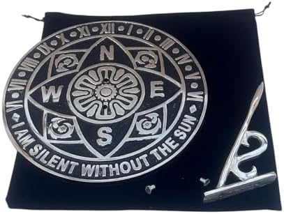 8'' Sundial Clock Durable Solid Aluminum Outdoor Timepiece Perfect with Black Velvet Case Decor Lovers for Garden Enthusiasts and Yard - Image 4