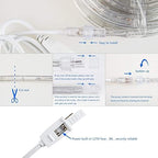 Rope Lights Outdoor Waterproof Daylight White: LED 20FT Cuttable Outside Bright 110V Lighting Connectable Flexible Plug Cool Clear Tube, Indoor Deck Patio Xmas Camping Decor, Not Flat Strip - Image 4