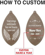 Personalized Memorial Wind Chimes, Angel Wings Sympathy Gifts Wind Chimes, 36inch Deep Tone Wind Chime for Loss of Loved Mom/Dad, Commemorative Wind Chime - Image 3