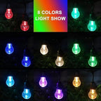 105FT Outdoor String Lights, 32 Shatterproof E26 Edison LED Bulbs, Dimmable RGB Color Changing Patio Lights Waterproof with Remote. for Backyard, Garden, Party, Bistro, Cafe - Image 4