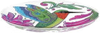 Evergreen Garden 18 inches Glass Bird Bath Bowl, Glass Painted Birdbath or Wild Bird Feeders for Outdoor Bird Bath Stand, Bird Bath Replacement Bowls Only (Hummingbird) - Image 2